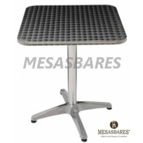 Mesa Alumínio Quadrada Completa 60x60 - Cod: 1583